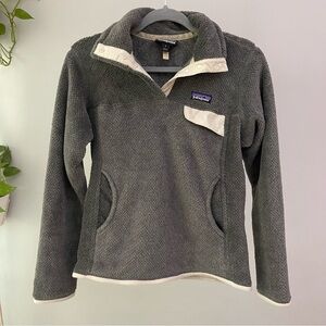 Patagonia Re-Tool Snap T Fleece Gray  Pullover Women's Small Excellent Quality